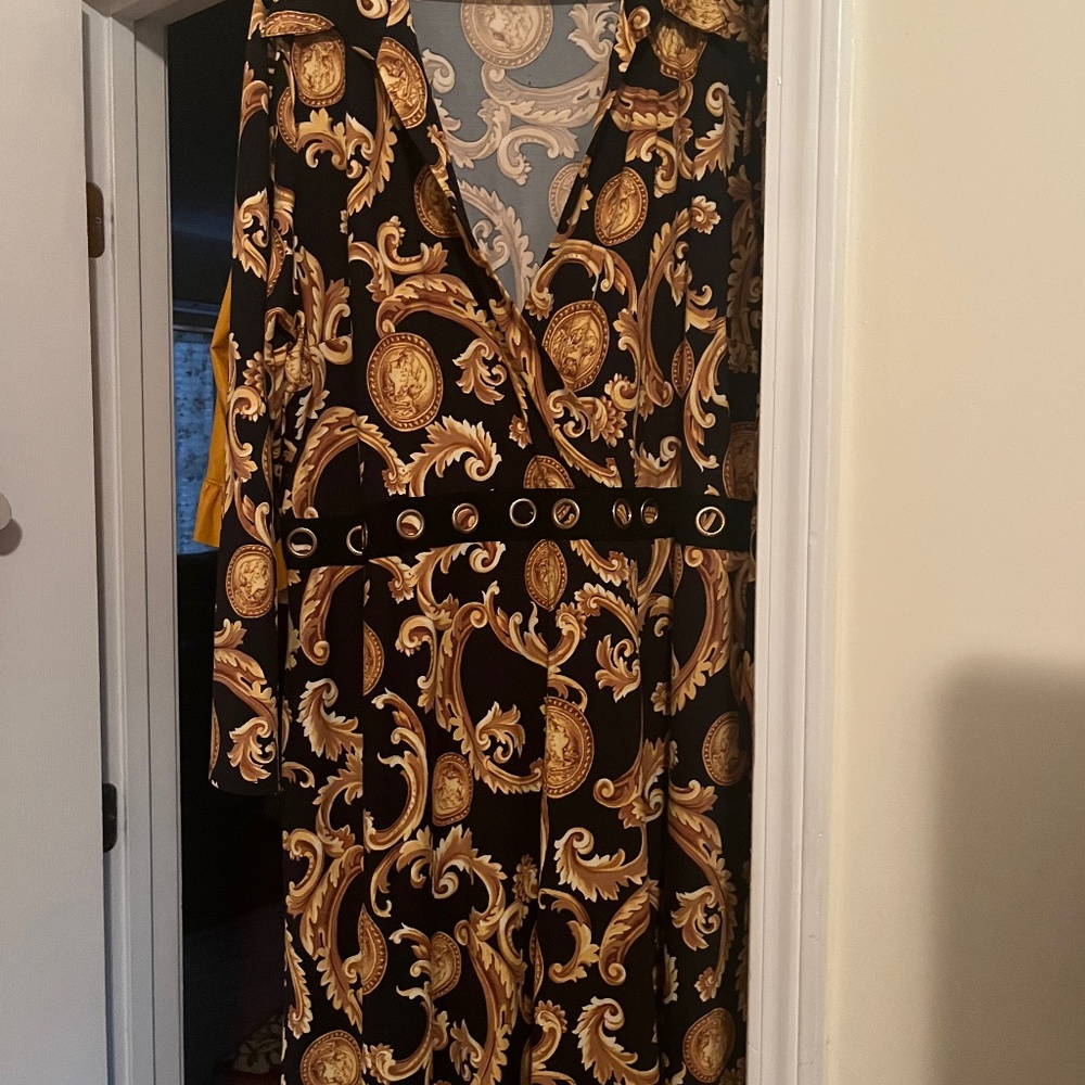 Versace inspired print dress